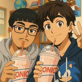 Ramiro And Gio Are Drinking Strawberry Banana Smoothie