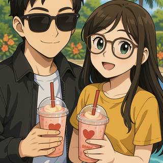 Ramiro X Ivette Are Drinking Strawberry Banana Smoothie