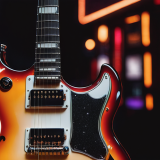 Glowing Neon Electric Guitar