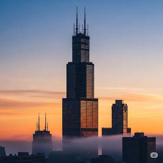 Willis Tower at Sunrise