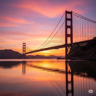 Golden Gate Bridge at Sunset