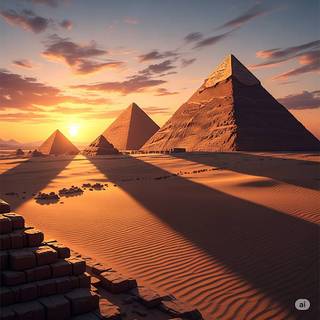 Great Pyramid of Giza at Sunset