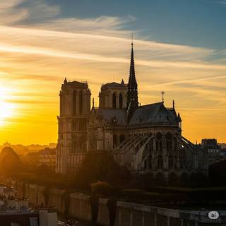 Notre Dame Cathedral at Sunrise
