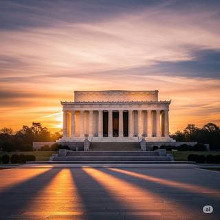 Lincoln Memorial at Sunrise