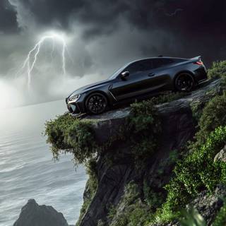 BMW M8 Over the Cliff