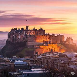 Edinburgh Castle at Sunrise
