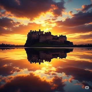Edinburgh Castle at Sunset