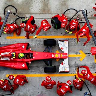 Ferrari F1 Team in Action