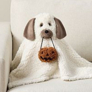 Ghost dog pillow