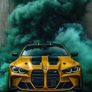 This isn’t just a car — it’s a statement. A vibrant yellow BMW cutting through green smoke brings electric energy, speed, and street-style drama. Perfect for car edits, drift culture, and anyone who lives for bold visuals and high-performance vibes.