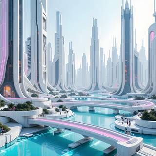 A futuristic metropolis