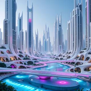 A futuristic metropolis