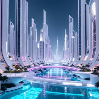 A futuristic metropolis