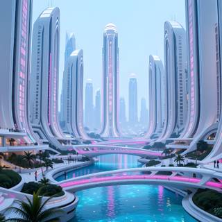 A futuristic metropolis