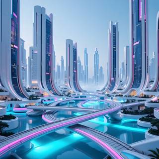 A futuristic metropolis