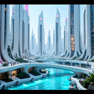 A futuristic metropolis