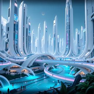 A futuristic metropolis