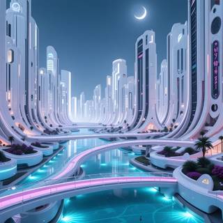 A futuristic metropolis