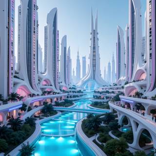 A futuristic metropolis
