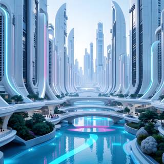 A futuristic metropolis