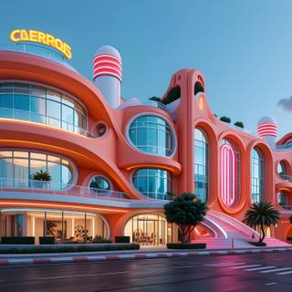 Futuristic and Vibrant Building.