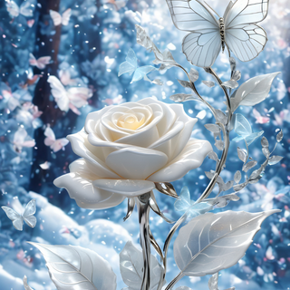 Elegant, pure, and timeless the white rose symbolizes innocence, new beginnings, and quiet strength. Perfect for weddings, soft floral art, or serene garden vibes. A bloom that whispers beauty in every petal.