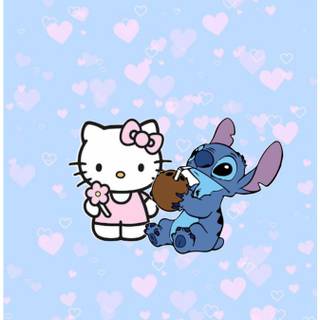 Stitch and Hello Kitty 
