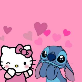 Stitch and Hello Kitty 