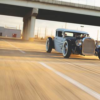 Speedster elegant - Hot Rod alb