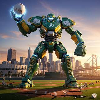 Mecha Armor of the Oakland Athletics