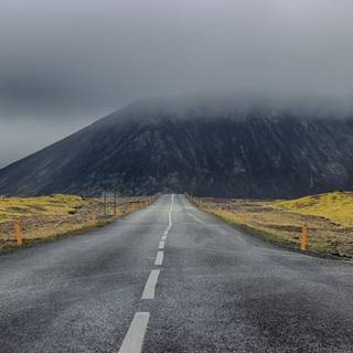 Mountain Road in Iceland