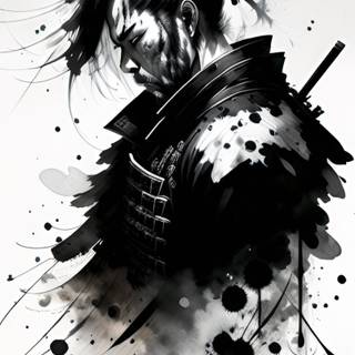 Unleash the art of battle with the Ink Samurai a warrior born from brushstrokes and imagination. 