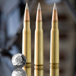 Three rifle bullets