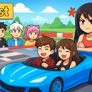 Ramiro And Ana Are Love So Ivette Got Furious And Jealous In Roblox Race Clickers To Ride Sonic Corvette Car