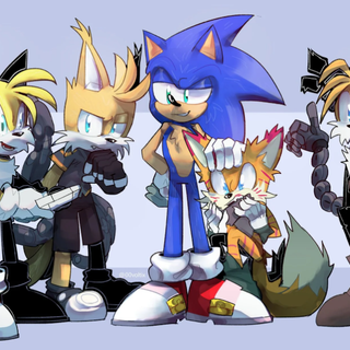 sonic and tails,sails,nine,mangey 