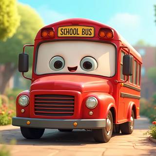 Cartoon School Bus