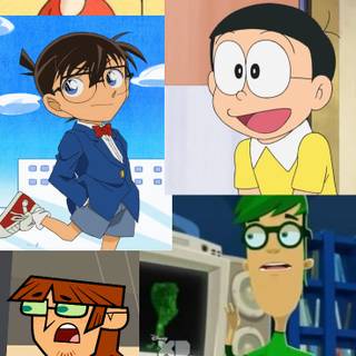 Animated Glasses Wearing Boys IPhone Wallpaper