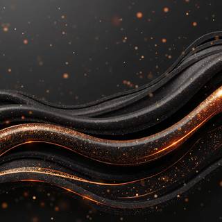 Black Bronze Waves Background