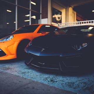 Lamborghini Aventador si  Porsche