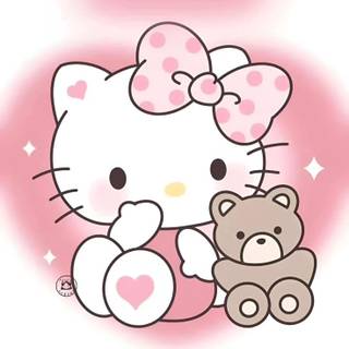 hello kitty with her teddy
