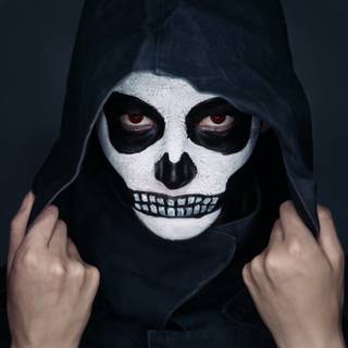 Artistic Sugar Skull Face Makeup