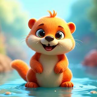 Cartoon Otter