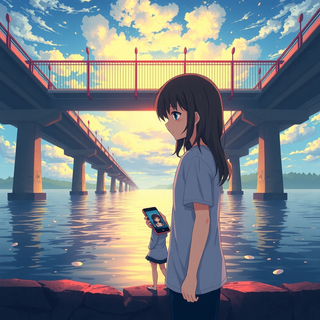 A lonely girl sad anime