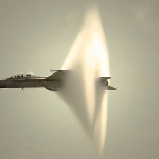 Sonic Boom Jet Plane Flying and Breaking the Speed