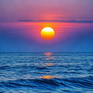  A beautiful sunset enter wave