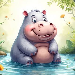 Cartoon Hippo