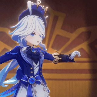 ･ ⟢ ⋮ furina blue header gif r  ゛༝.