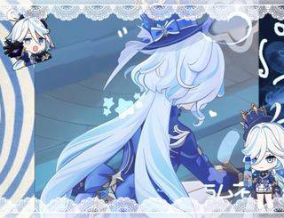 ･ ⟢ ⋮ furina blue header  ゛༝.