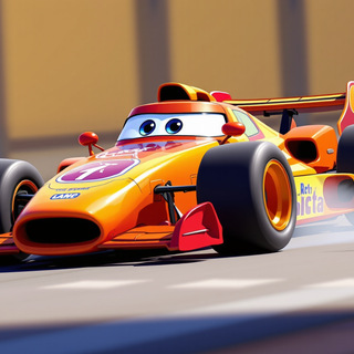 Cartoon Race Car