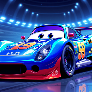 Cartoon Race Car
